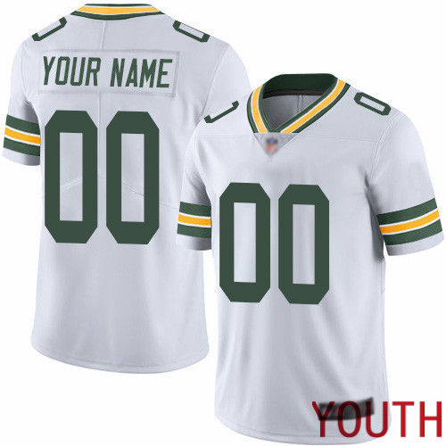 Limited White Youth Road Jersey NFL Customized Football Green Bay Packers Vapor Untouchable->customized nfl jersey->Custom Jersey